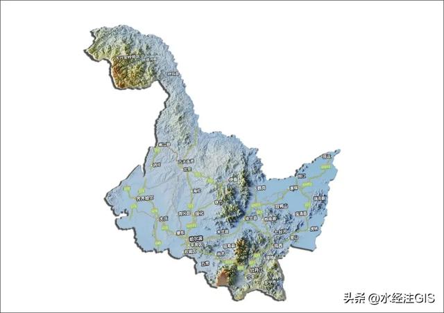 值得收藏的全国各省三维地形图 - 黑龙江省